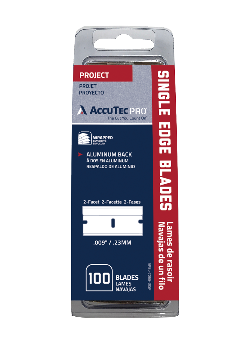 Single Edge Razor Blades #9 Aluminum Back Box 100 - Wallpaper Tool Store
